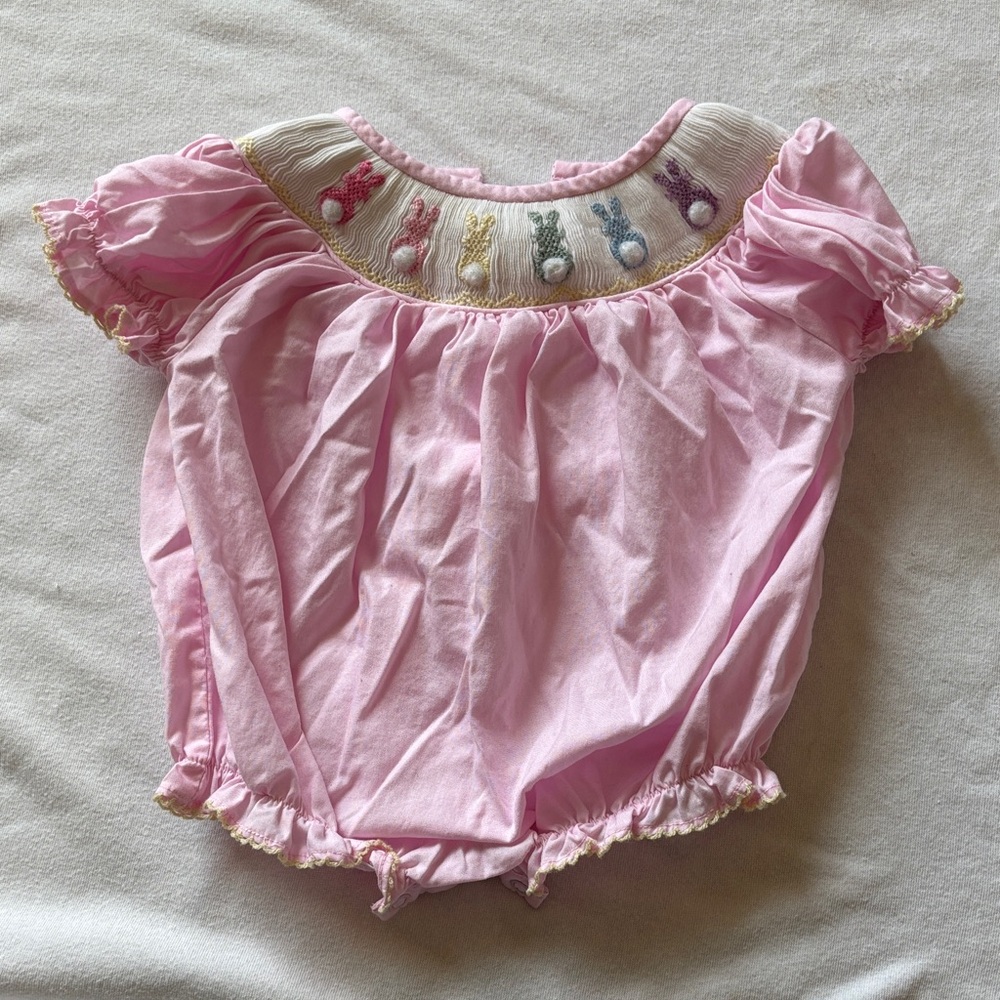 Charming Pink Baby Blouse with Embroidered Accents